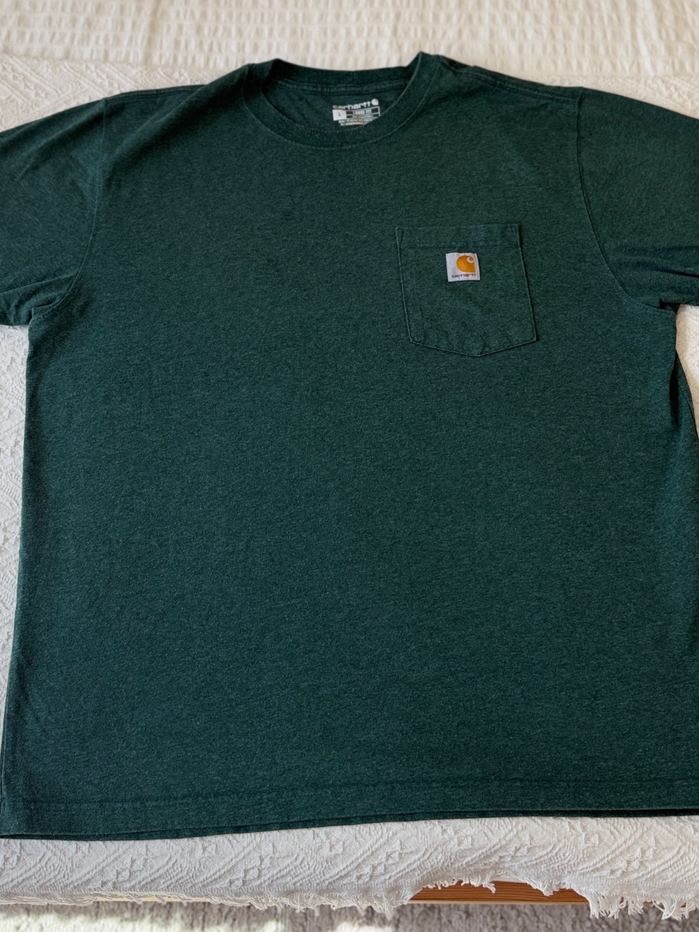 Carhartt Loose Fit Forest Green Crewneck Tee L